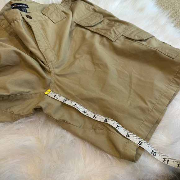 5.11 Tactical Shorts Cargo Utility Taclite Pro 9" Ripstop Tan Khaki Plus Size 18 - Picture 10 of 12
